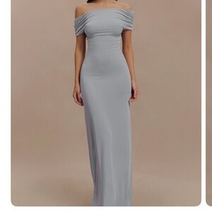 Meshki Off-Shoulder Maxi Dress in Light Blue